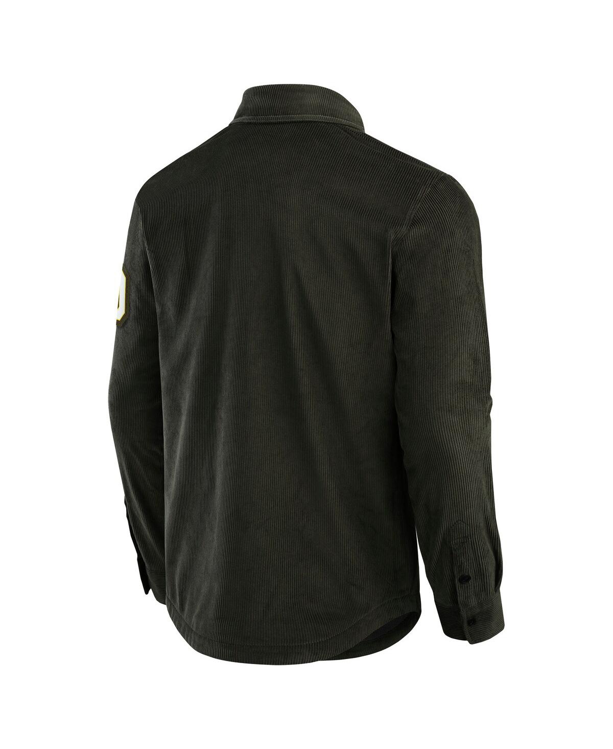 Fanatics Men's Olive Oregon Ducks Corduroy Full-button Shacket In Olive