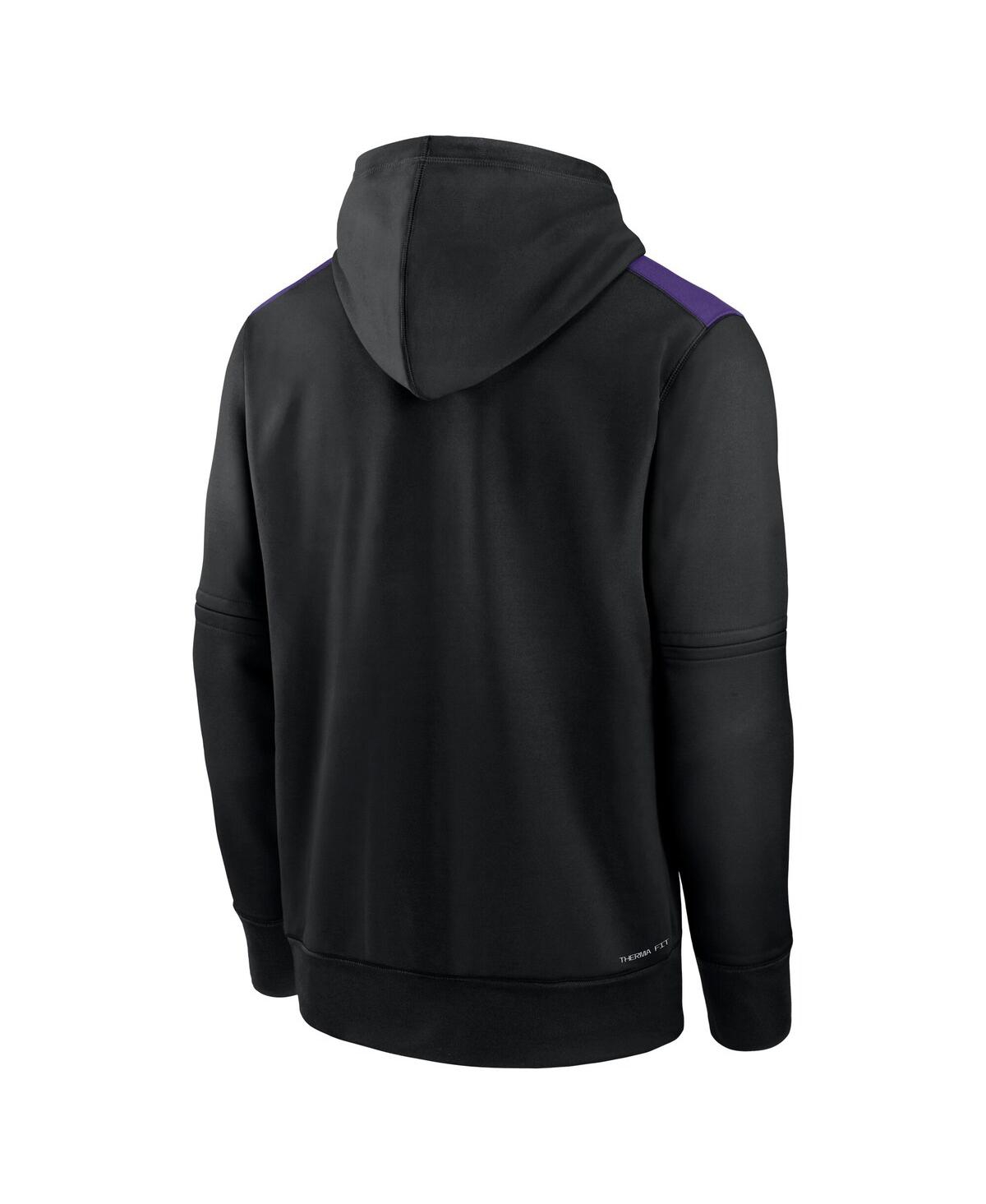 Nike Men's Black Colorado Rockies Authentic Collection Performance Pullover Hoodie In Black