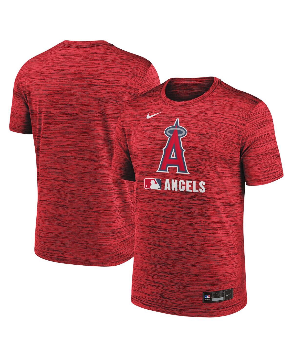 Nike Men's Red Los Angeles Angels Authentic Collection Velocity Performance Practice T-shirt In Red