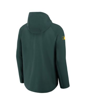 Men's Green Athletics Authentic Collection Raglan Performance Full-Zip Jacket