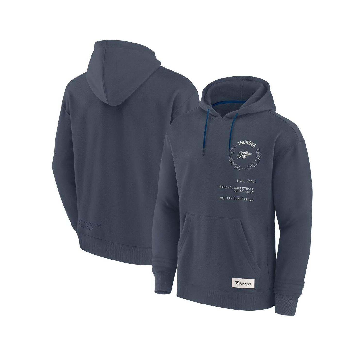 Men's Blue Oklahoma City Thunder Future Ground Info Elements Premium Pullover Hoodie