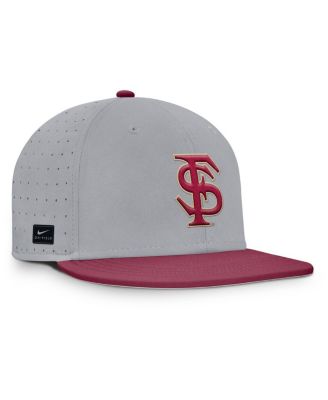 Men's Gray Florida State Seminoles On-Field Dugout True Performance Fitted Hat
