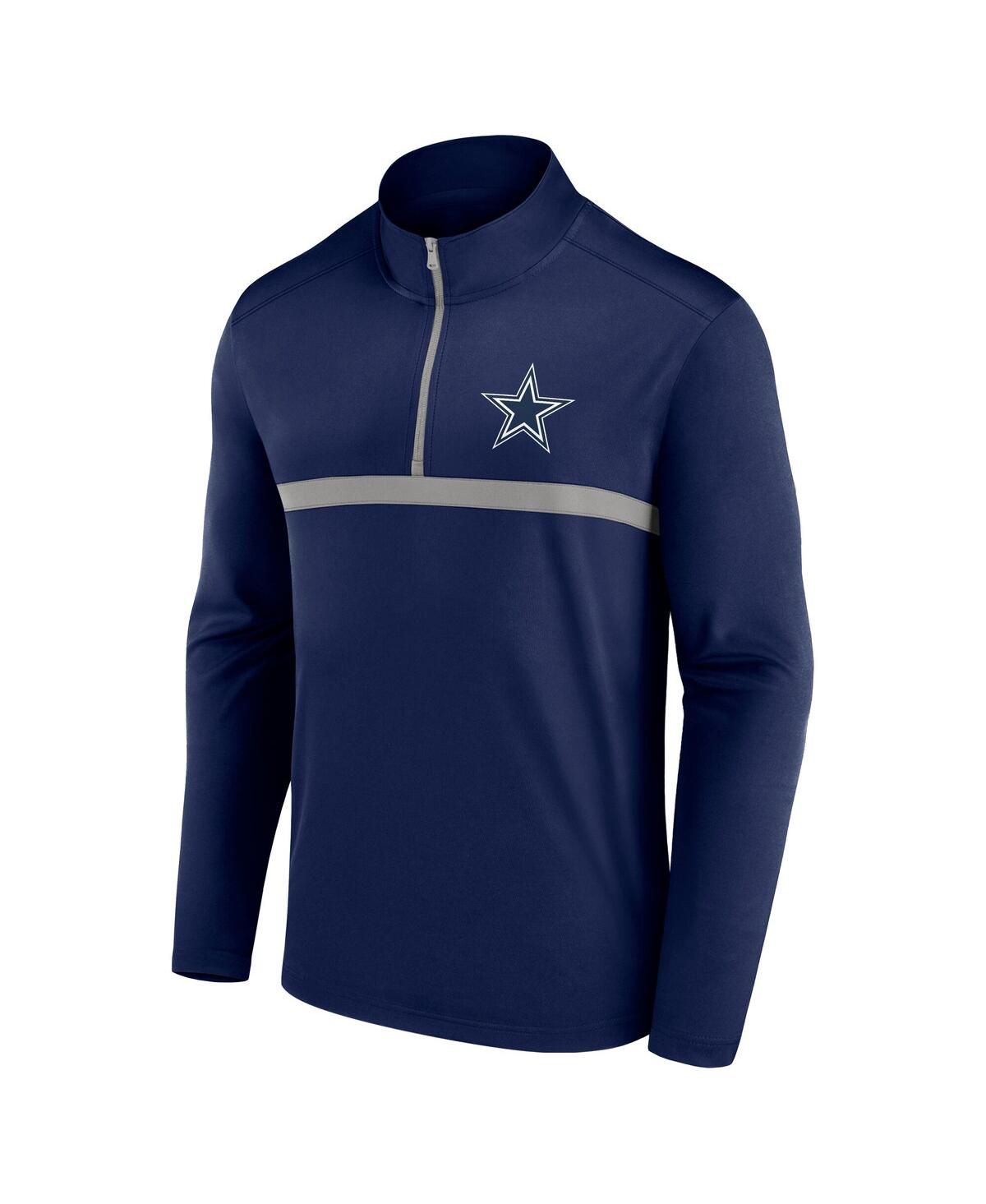 Fanatics Men's Navy Dallas Cowboys Head-to-head Quarter-zip Sweatshirt