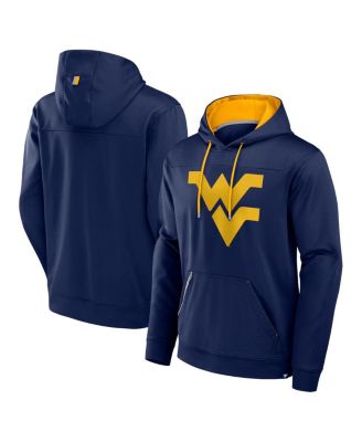 Fanatics - Men's Navy West Virginia Mountaineers Defender Dot Faded Primary Pullover Hoodie