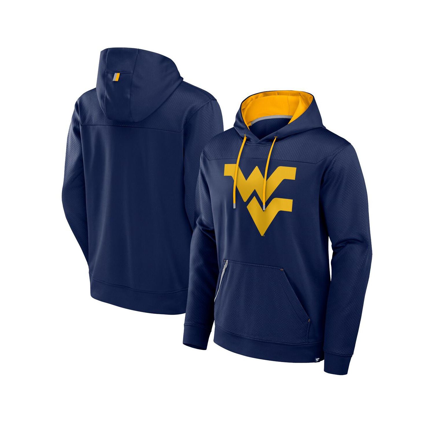 Men's Navy West Virginia Mountaineers Defender Dot Faded Primary Pullover Hoodie