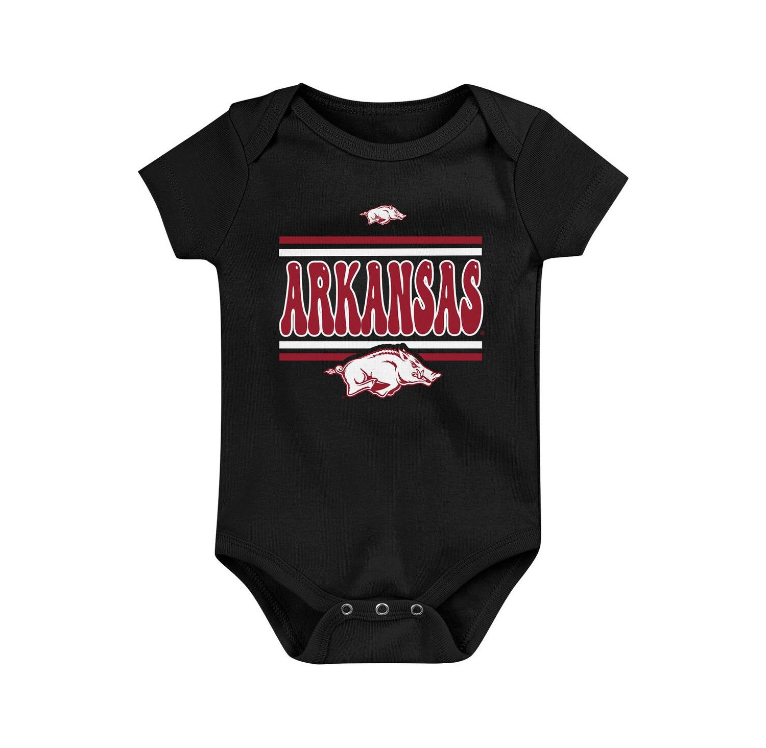 Newborn Cardinal Arkansas Razorbacks Sunday Comics Bodysuit 3-Pack