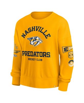 Women's Gold Nashville Predators Go Team Pullover Sweatshirt