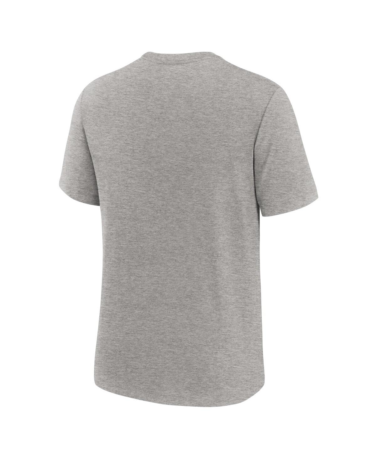 Jordan Men's Heather Gray Michigan Wolverines Campus Primary Location Tri-blend T-shirt In Heather Gray