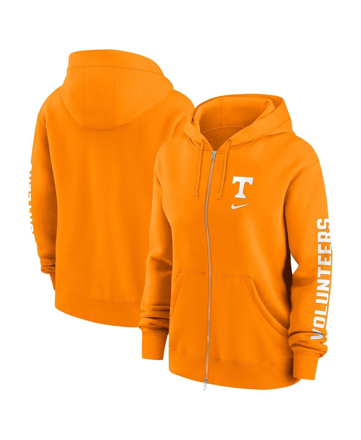 Nike Women's Tennessee Orange Tennessee Volunteers Oversize Lockup Phoenix Full-zip Hoodie Jacket In Tennessee Orange
