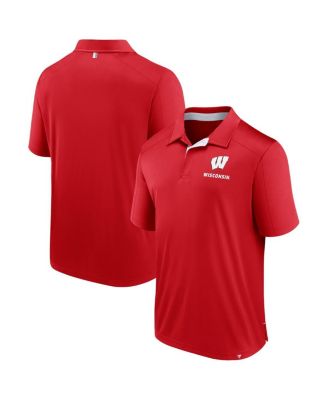 Fanatics - Men's Red Wisconsin Badgers Fundamental Defender Polo