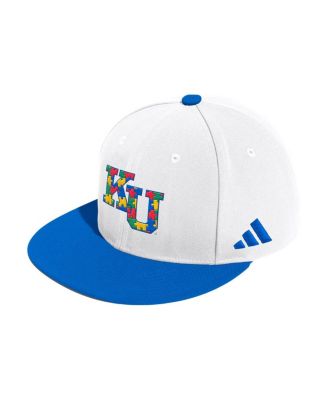 adidas - Men's White Kansas Jayhawks On-Field Fitted Baseball Hat
