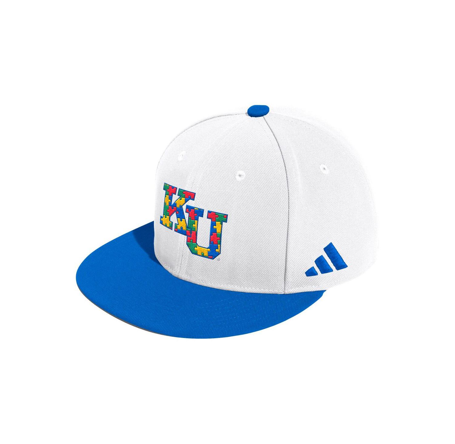 Men's White Kansas Jayhawks On-Field Fitted Baseball Hat