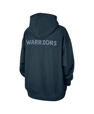 Women's Navy Golden State Warriors Courtside Statement Edition Oversize Pullover Hoodie