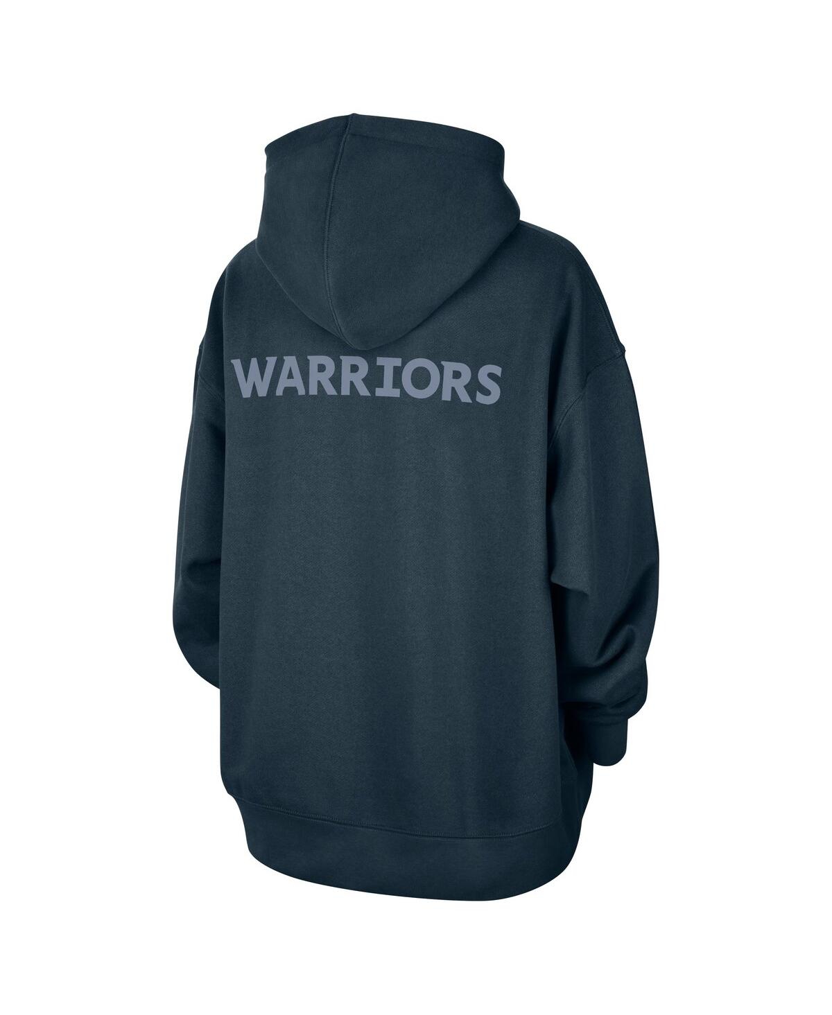 JORDAN WOMEN'S NAVY GOLDEN STATE WARRIORS COURTSIDE STATEMENT EDITION OVERSIZE PULLOVER HOODIE 