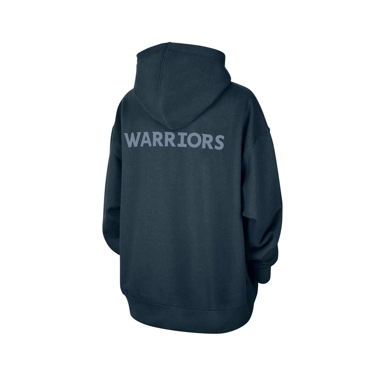 Women's Navy Golden State Warriors Courtside Statement Edition Oversize Pullover Hoodie