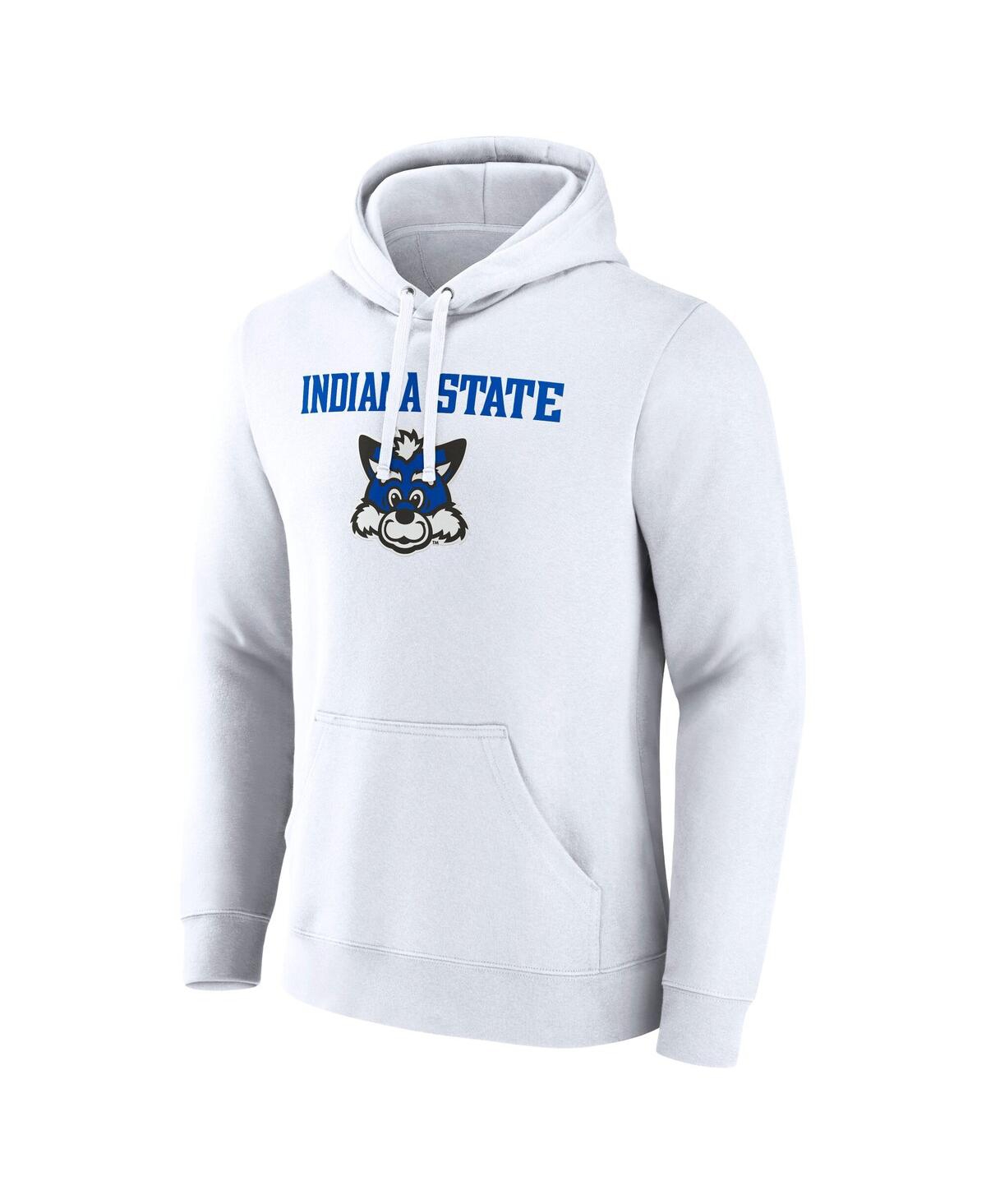 Fanatics Men's White Indiana State Sycamores Primary Logo Pullover Hoodie In White