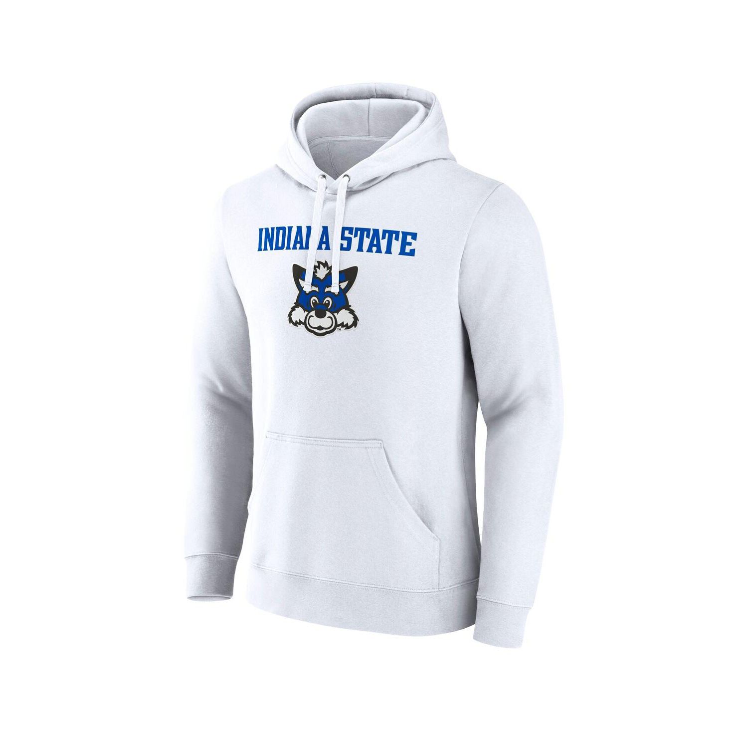 Men's White Indiana State Sycamores Primary Logo Pullover Hoodie