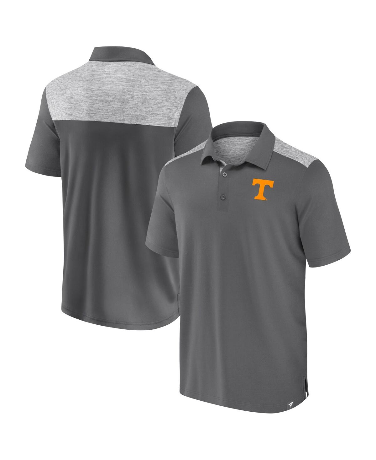 Men's Gray Tennessee Volunteers Iconic Brushed Blocked Polo Shirt - Gray