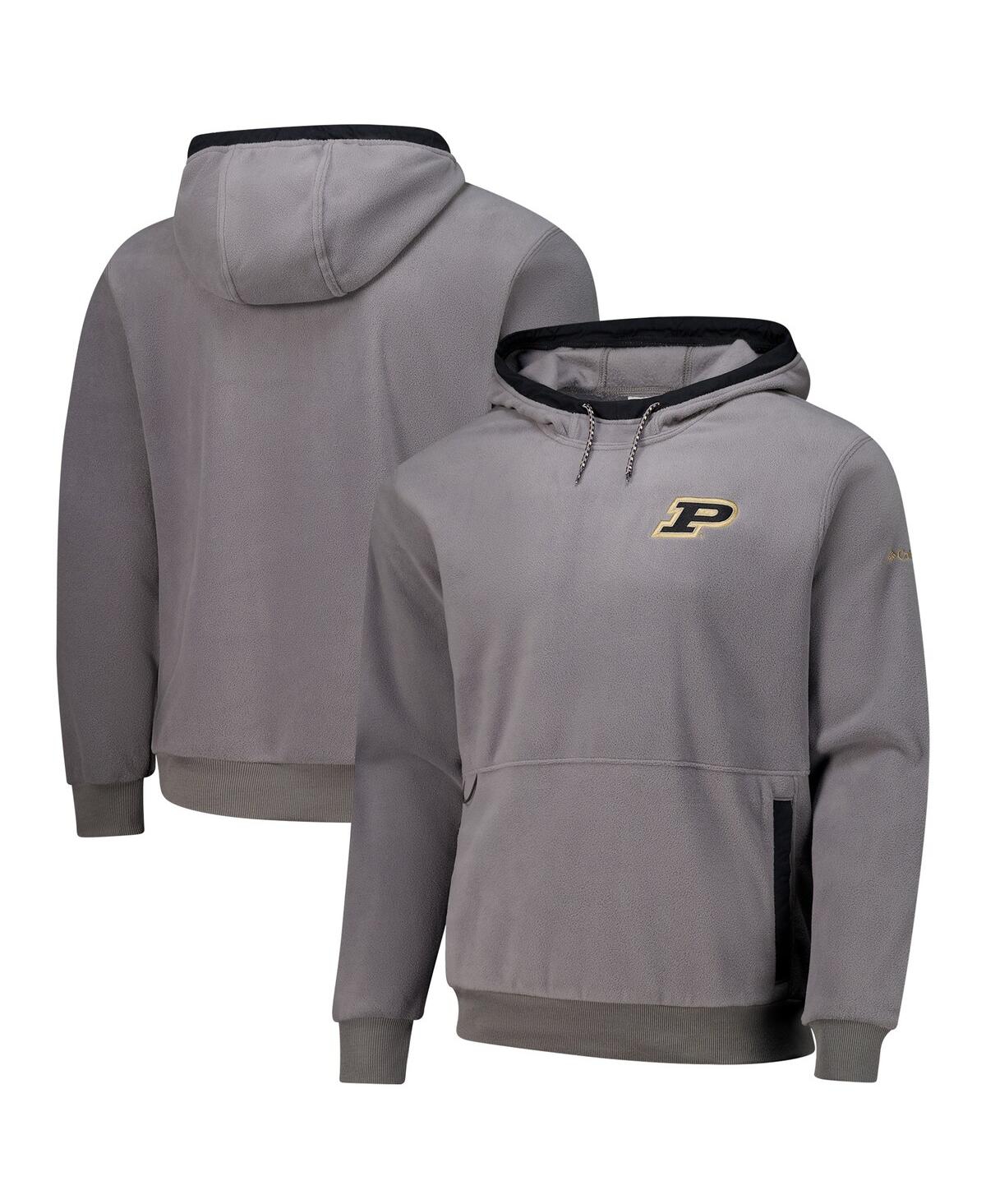 Men's Gray Purdue Boilermakers Flanker Fleece Pullover Hoodie - Gray
