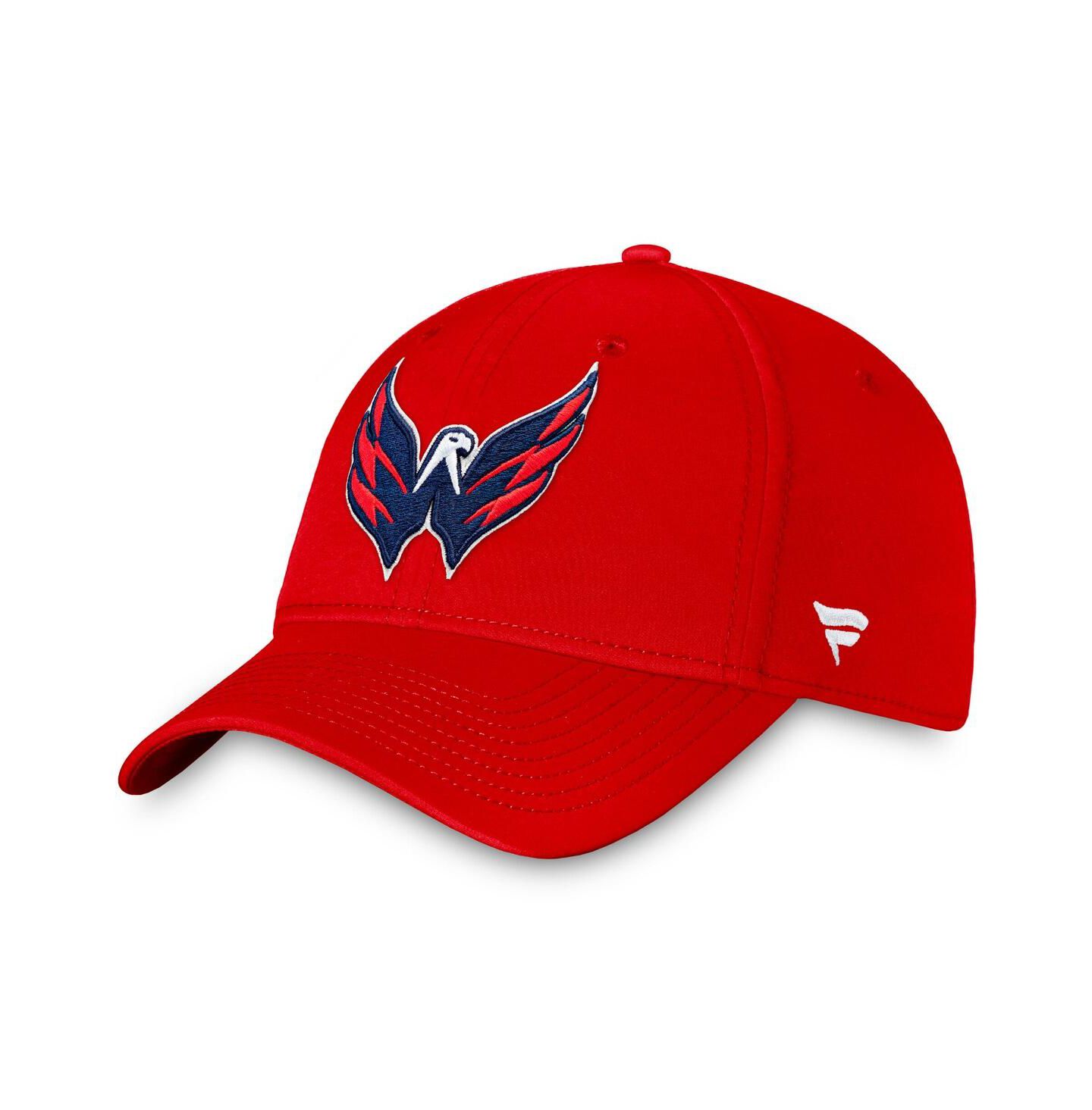 Мужская кепка Fanatics Red Washington Capitals Core Primary Logo Flex Hat — фото 1