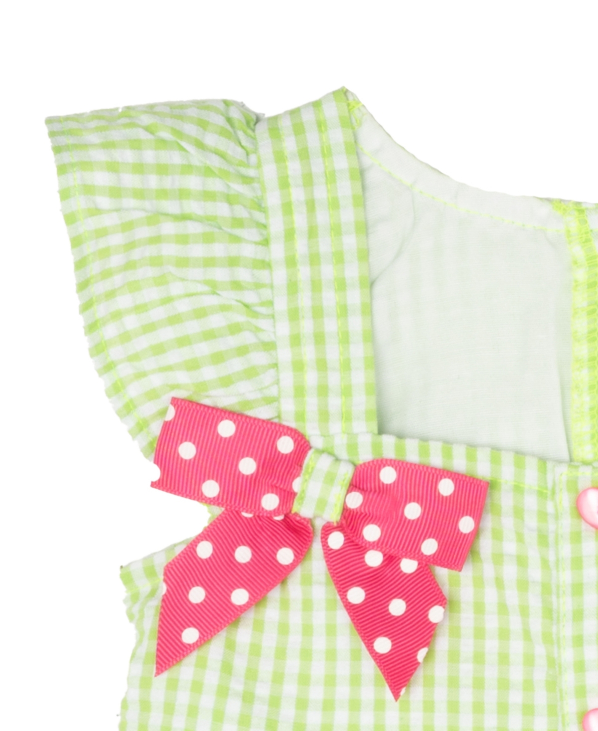 Rare Editions Baby Girls Watermelon Seersucker Dress In Lime