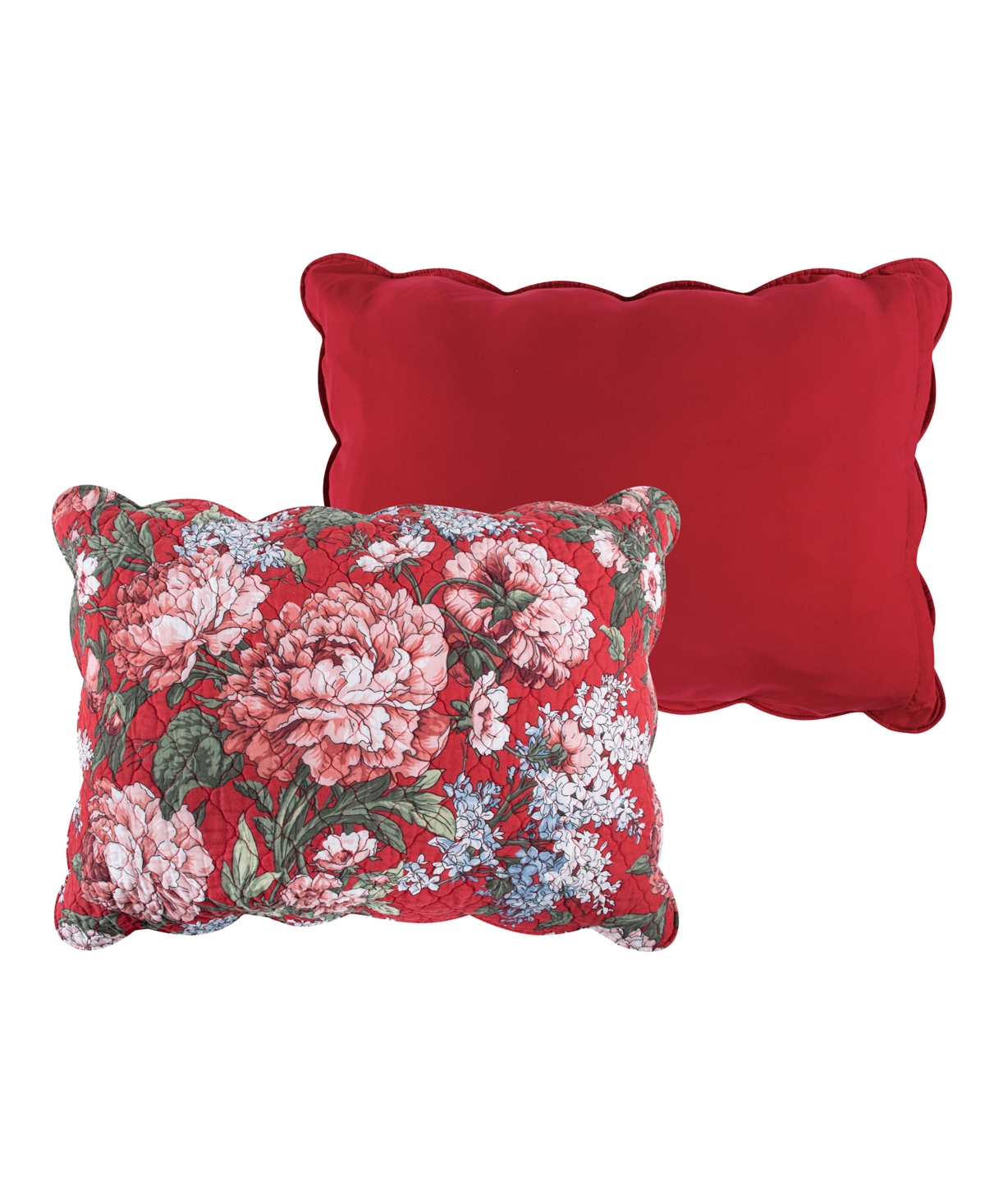 Greenland Home Fashions Millie Modern Floral Print 2-pc. Quilt Set, Twin In Garnet