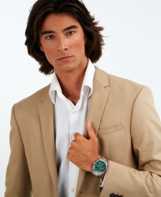 Men's Multifunction Stainless Steel Metal Band Watch, 43mm