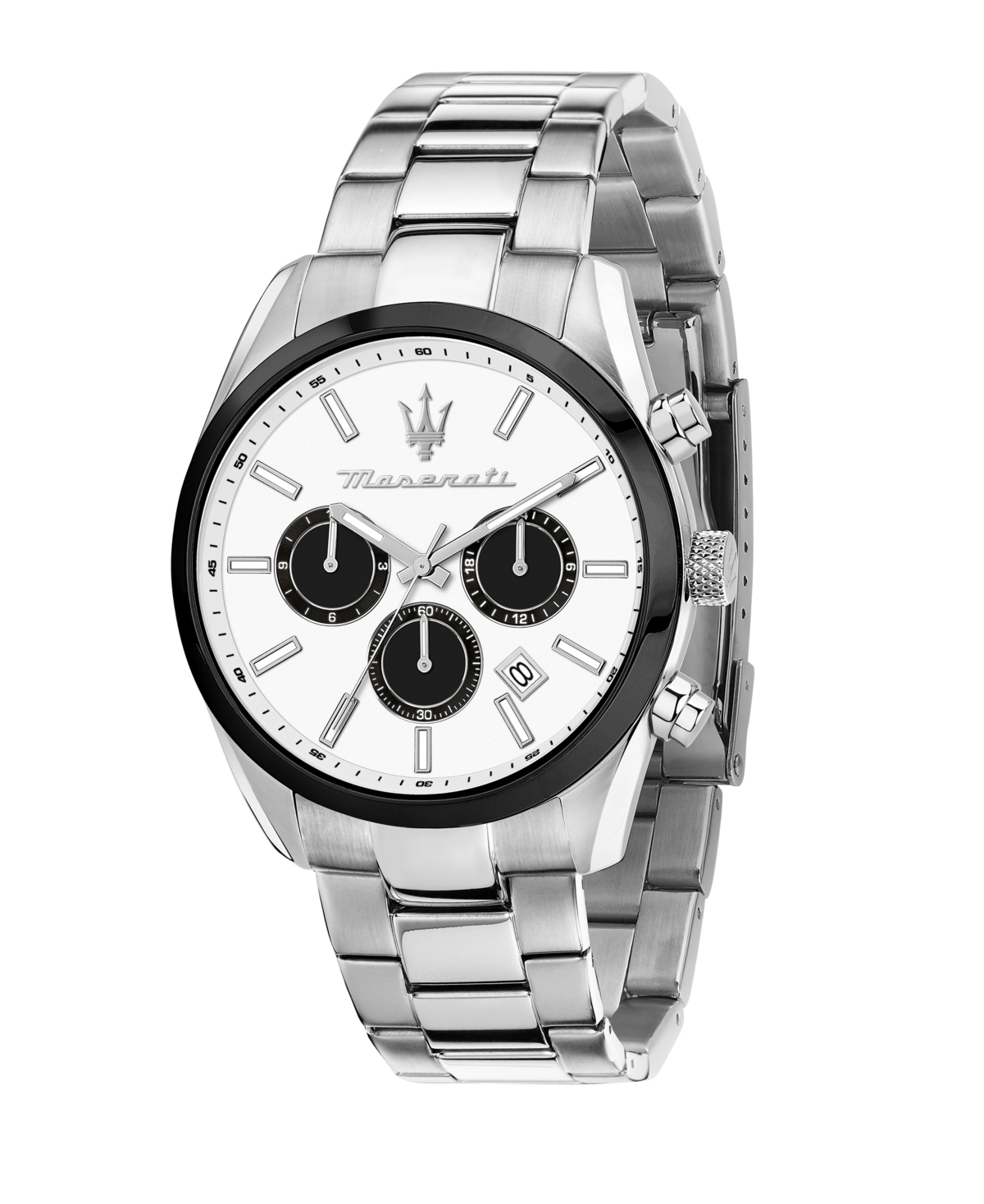 Men's Multifunction Stainless Steel Metal Band Watch, 43mm - Stainless Steel