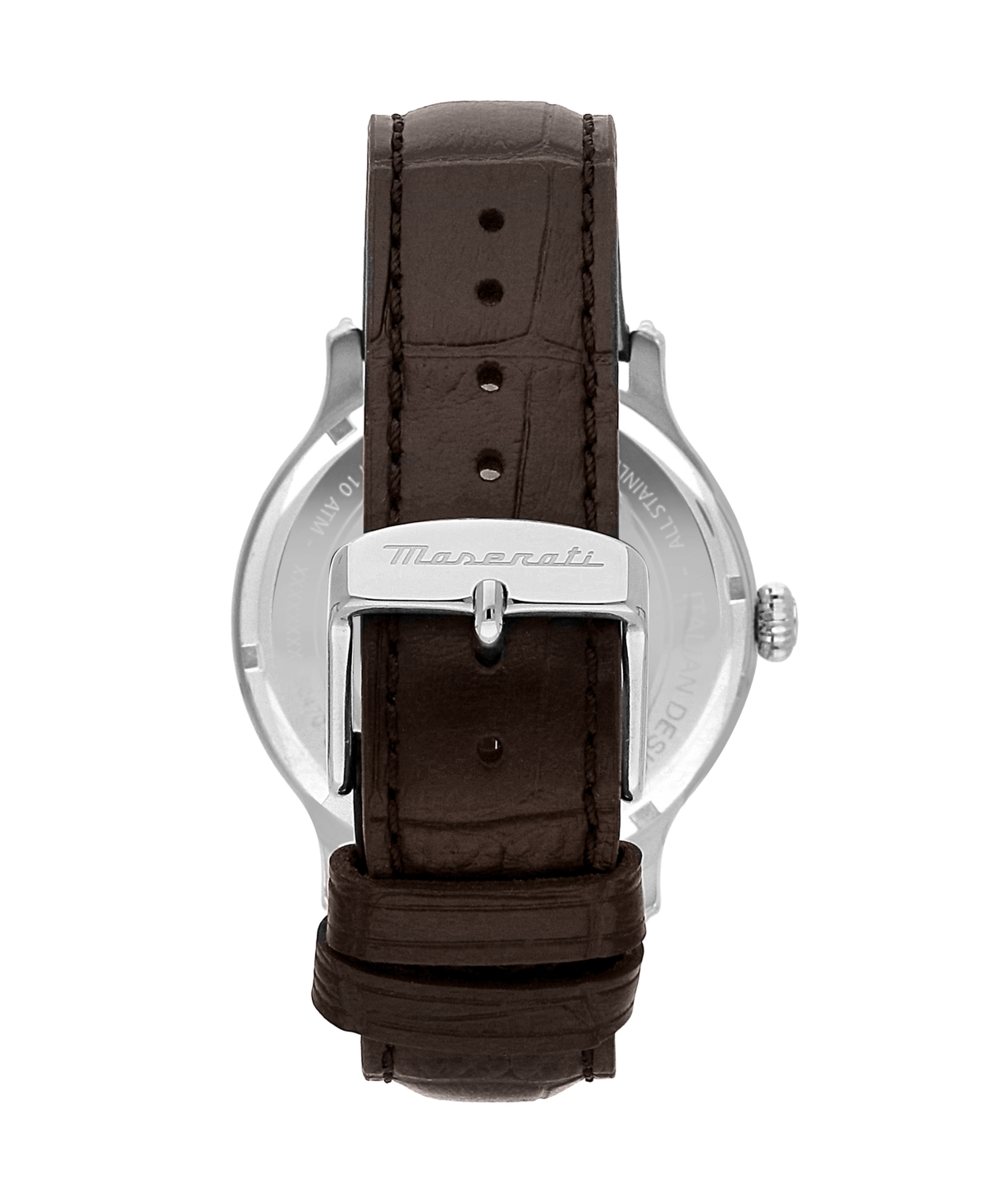 Maserati Men's Date Brown Leather Watch, 42mm