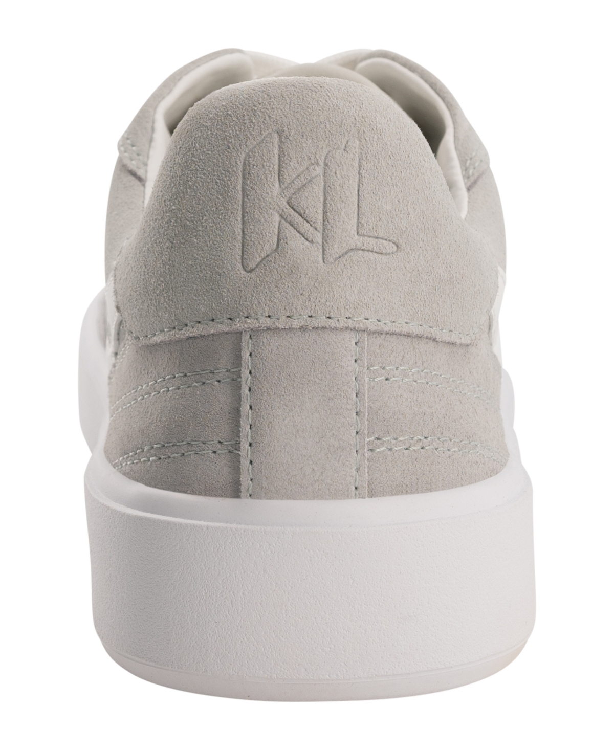 Karl Lagerfeld Suede Side-k Sneaker In Light Gray
