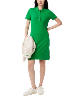 LACOSTE USA - Women's Collared Slim-Fit T-Shirt Dress