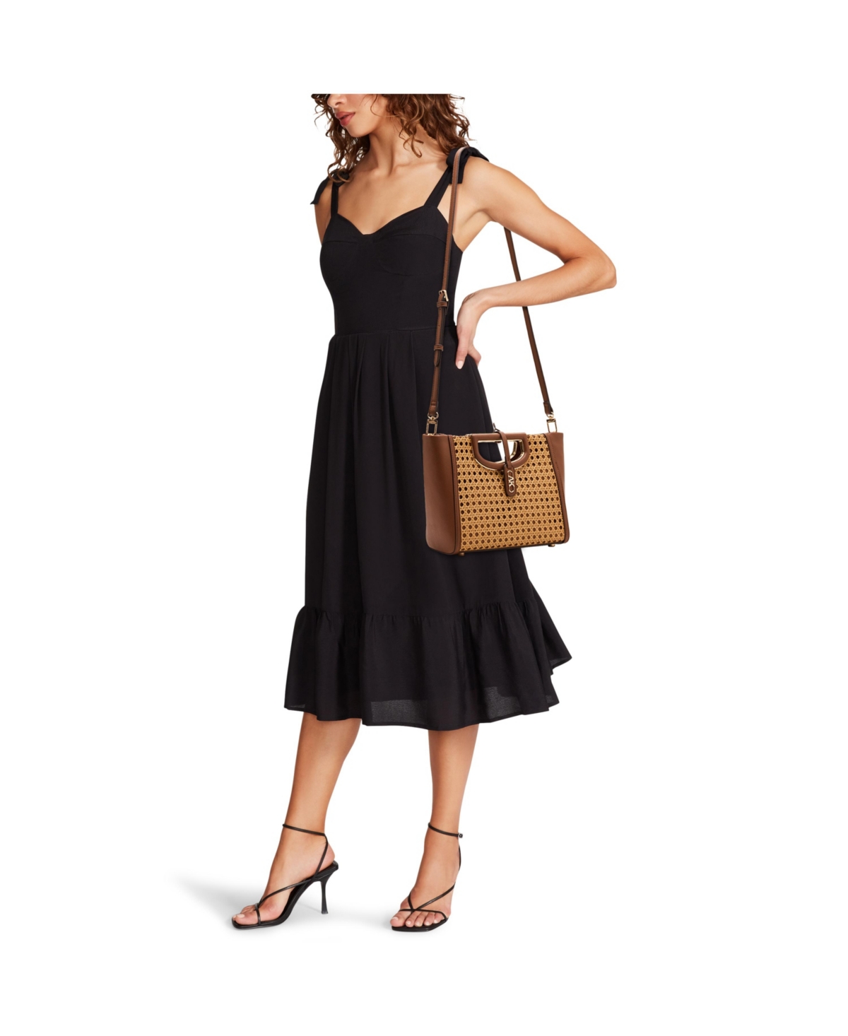 Anne Klein Caning Small Satchel Bag In Brown
