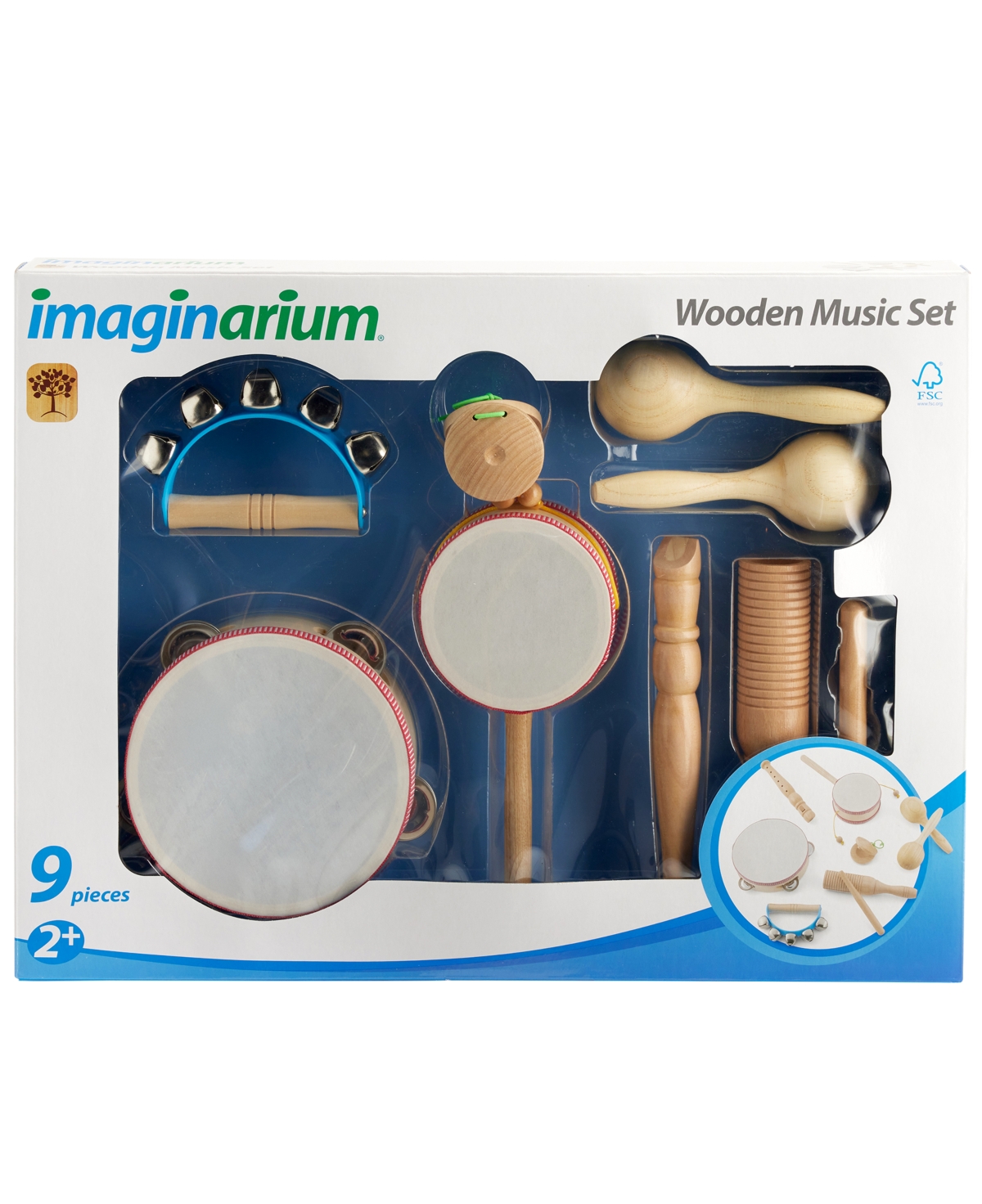 Shop Imaginarium Wooden Music Set, 9 Pieces In Multi