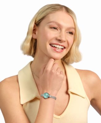 Women's Mini Classic Silver Tone Stainless Steel Mesh Bracelet Watch, 23mm