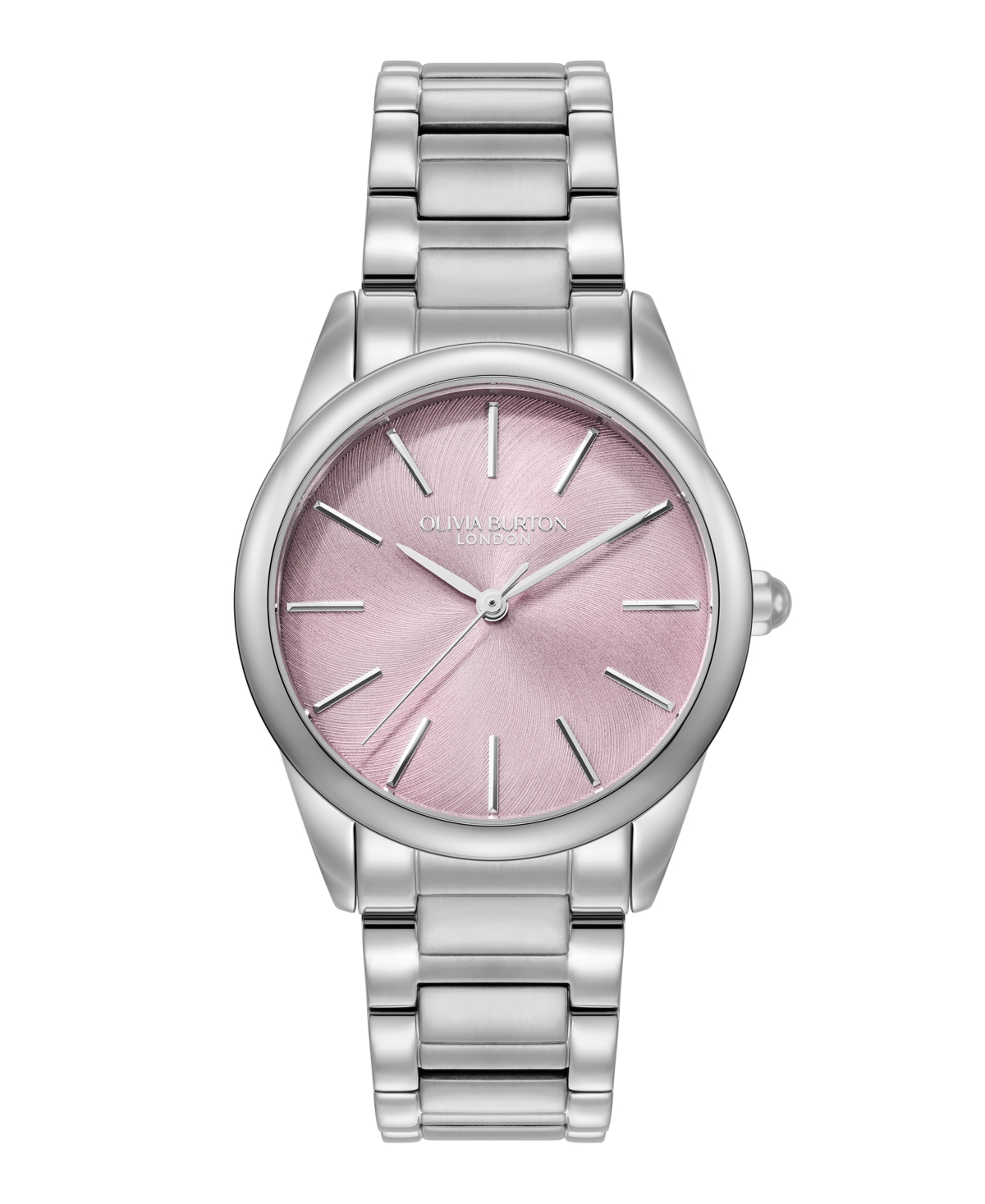 Women's Glowful Silver Tone Stainless Steel Bracelet Watch, 34mm - Silver