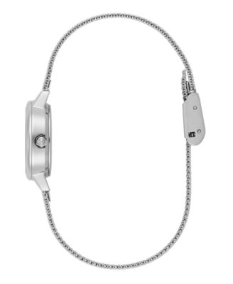 Women's Mini Classic Silver Tone Stainless Steel Mesh Bracelet Watch, 23mm