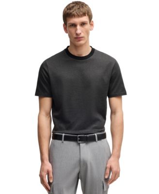 Hugo Boss - Men's Mercerised-Cotton Regular-Fit T-Shirt
