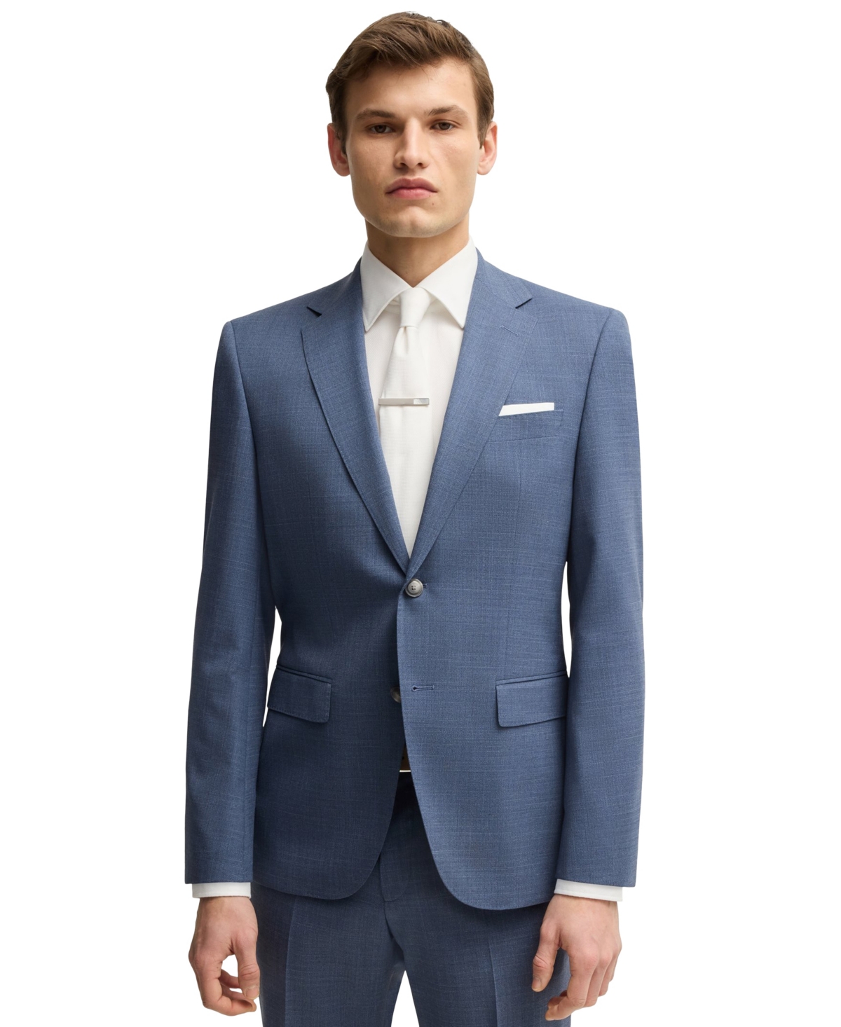 HUGO BOSS BOSS BY HUGO BOSS MEN'S 2 PIECE STRETCH REGULAR-FIT SUIT 