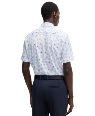 Men's Cotton-Blend Slim-Fit Dress Shirt