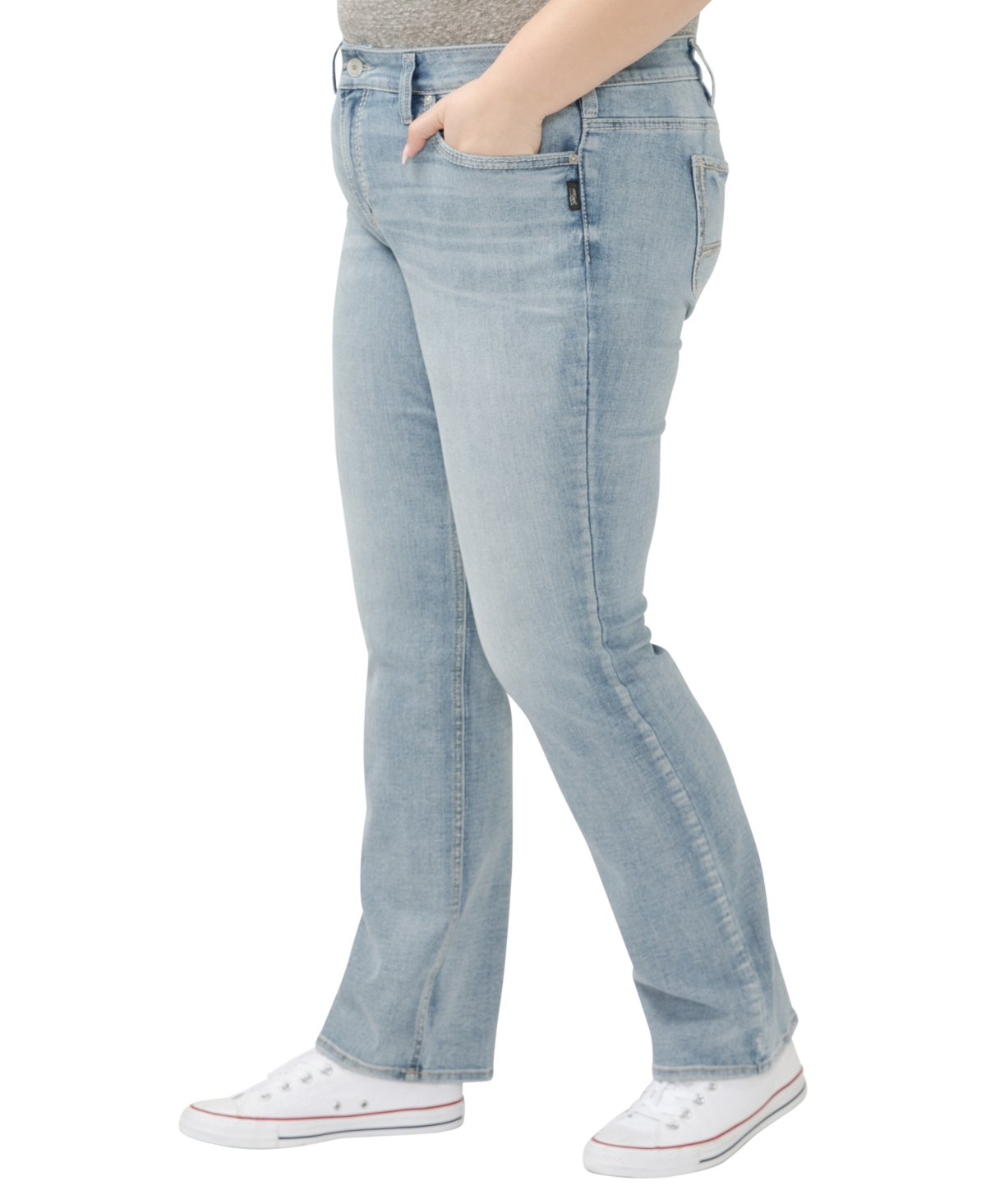 Shop Silver Jeans Co. Plus Size Suki Mid Rise Curvy Fit Slim Bootcut Jeans