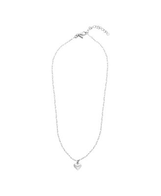 Freshwater Pearl Rosary with Heart Pendant Necklace black rhodium .925 sterling silver