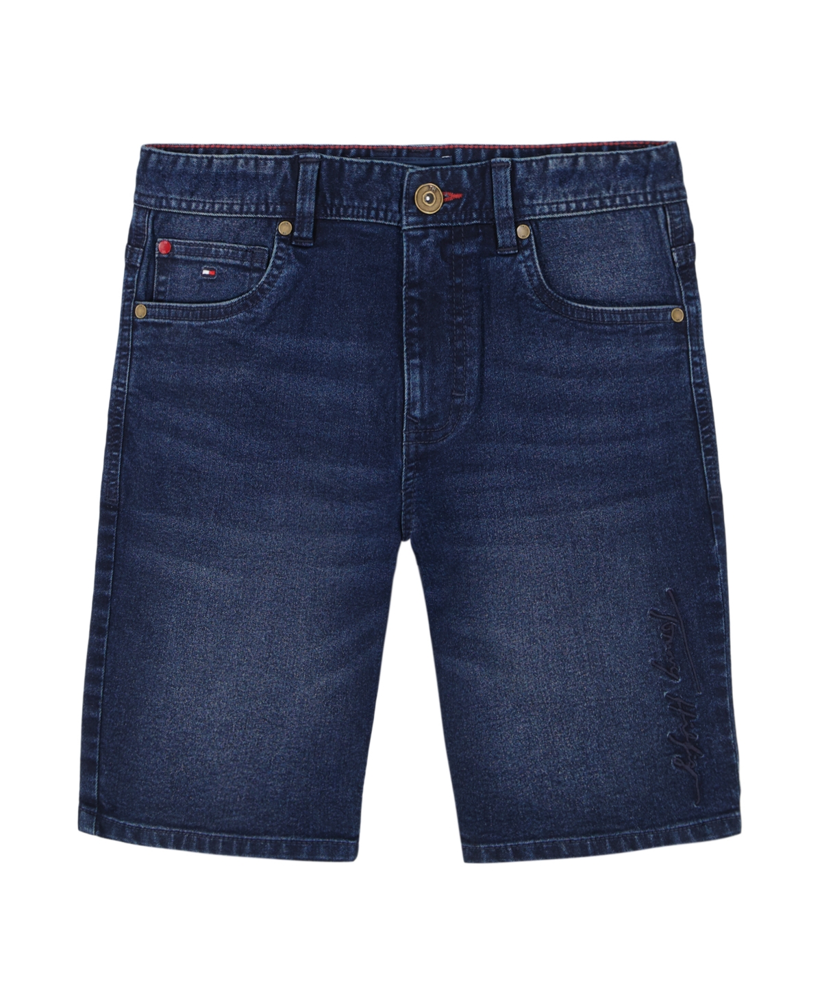 TOMMY HILFIGER TODDLER AND LITTLE BOYS SCRIPT LOGO DENIM SHORTS 