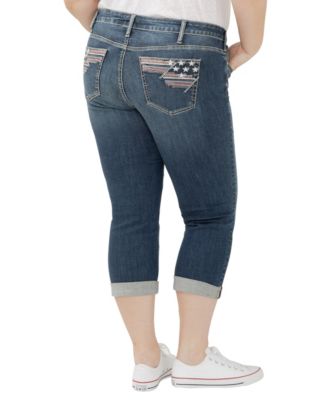 Plus Size Suki Mid Rise Curvy Fit Capri Jeans