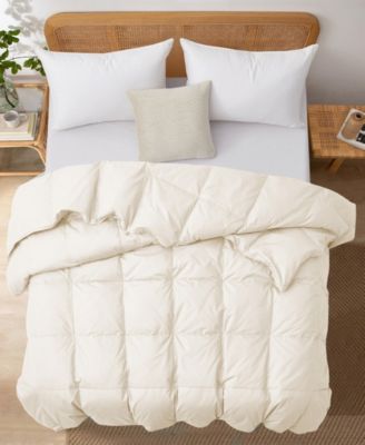 Lightweight Cotton Goose Down Fiber Comforter, Full/Queen