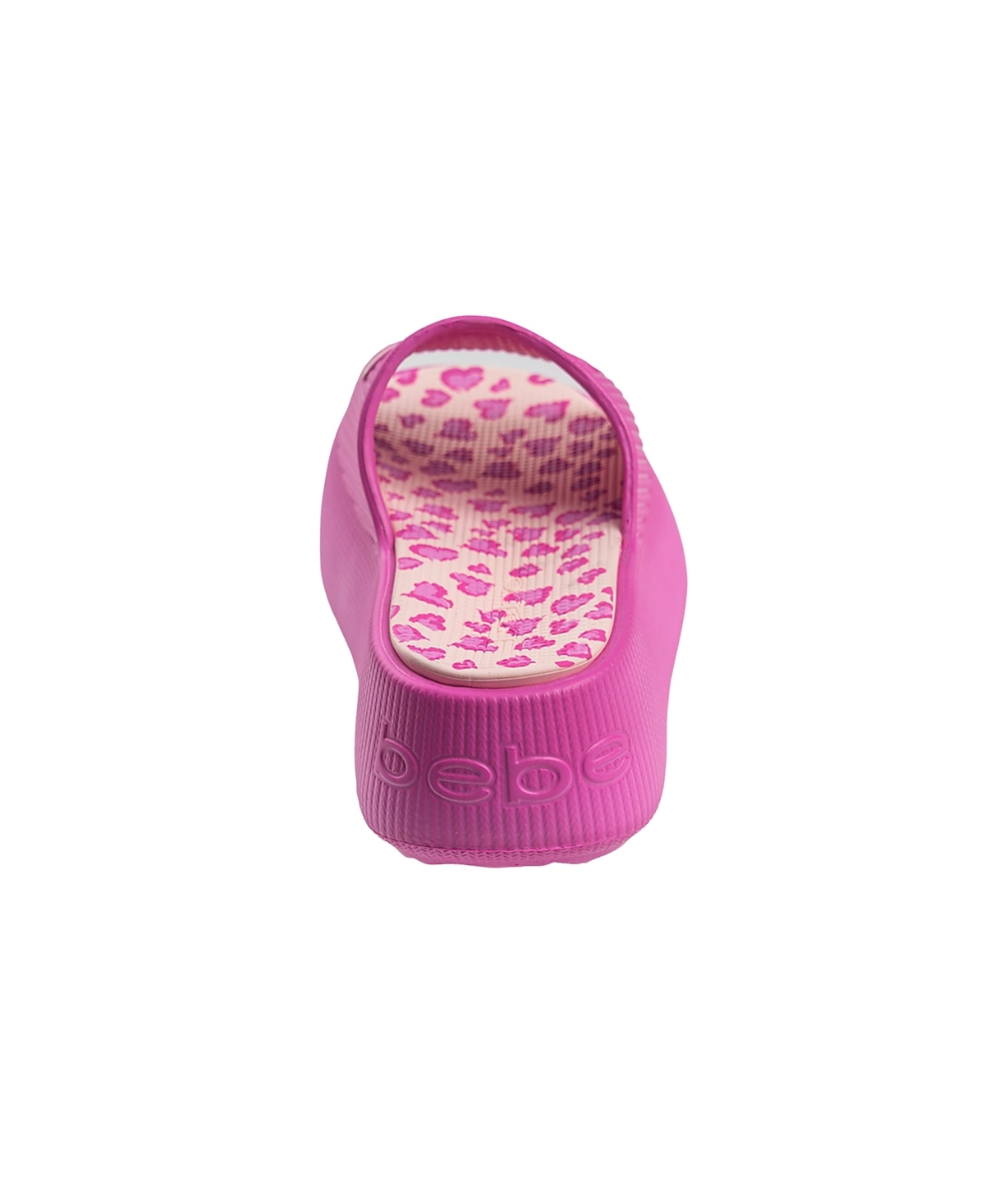 Bebe Little And Big Girls Trendy And Comfortable Summer Platform Slides In Fuchsia