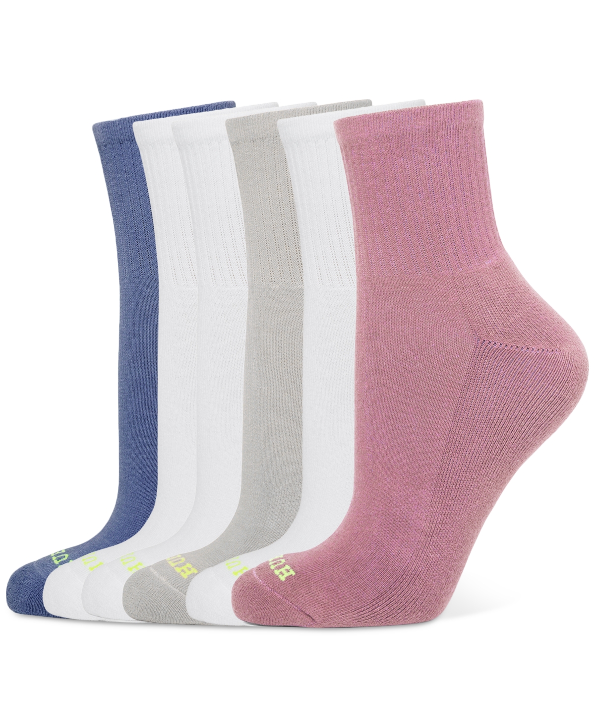 Women's Mini Crew 6 Pack Socks U10227 - Wild Rose