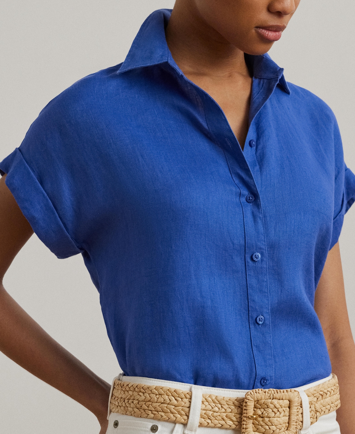 Shop Ralph Lauren Dolman-sleeve 100% Linen Shirt, Regular & Petite
