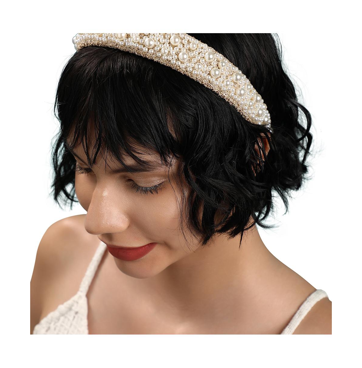 Sohi Cluster Hairband In White