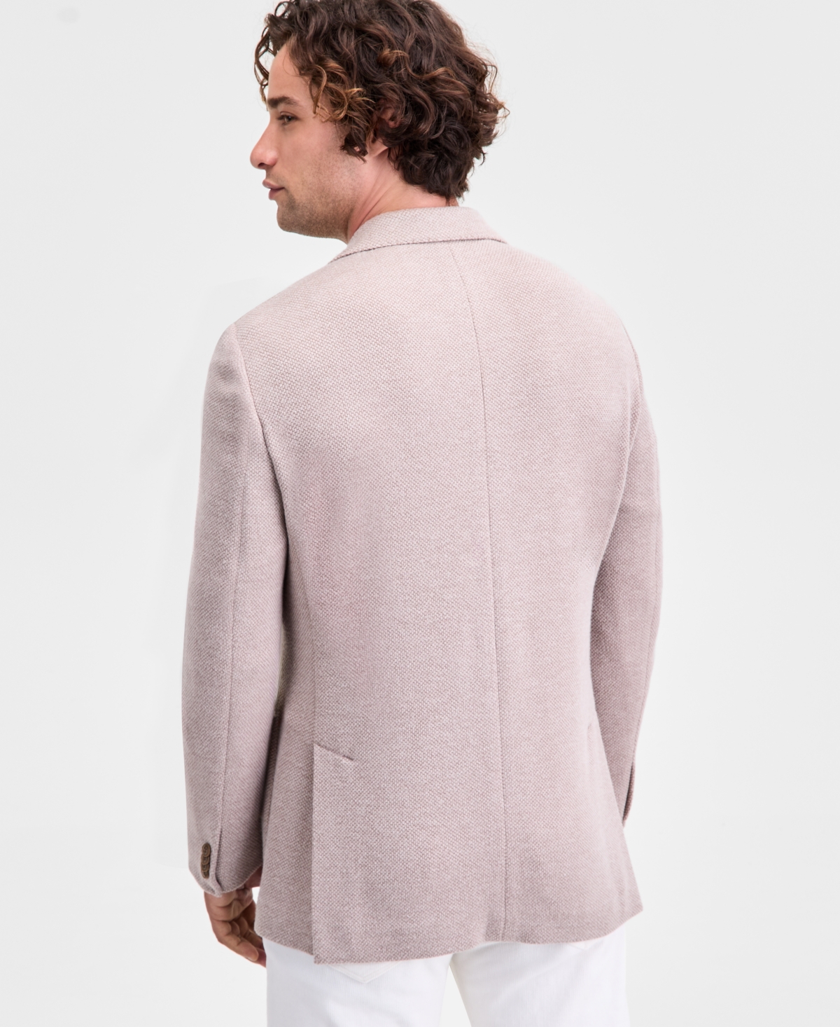 Michael Kors Men's Classic-fit Stretch Oatmeal Knit Sport Coat In Neutral
