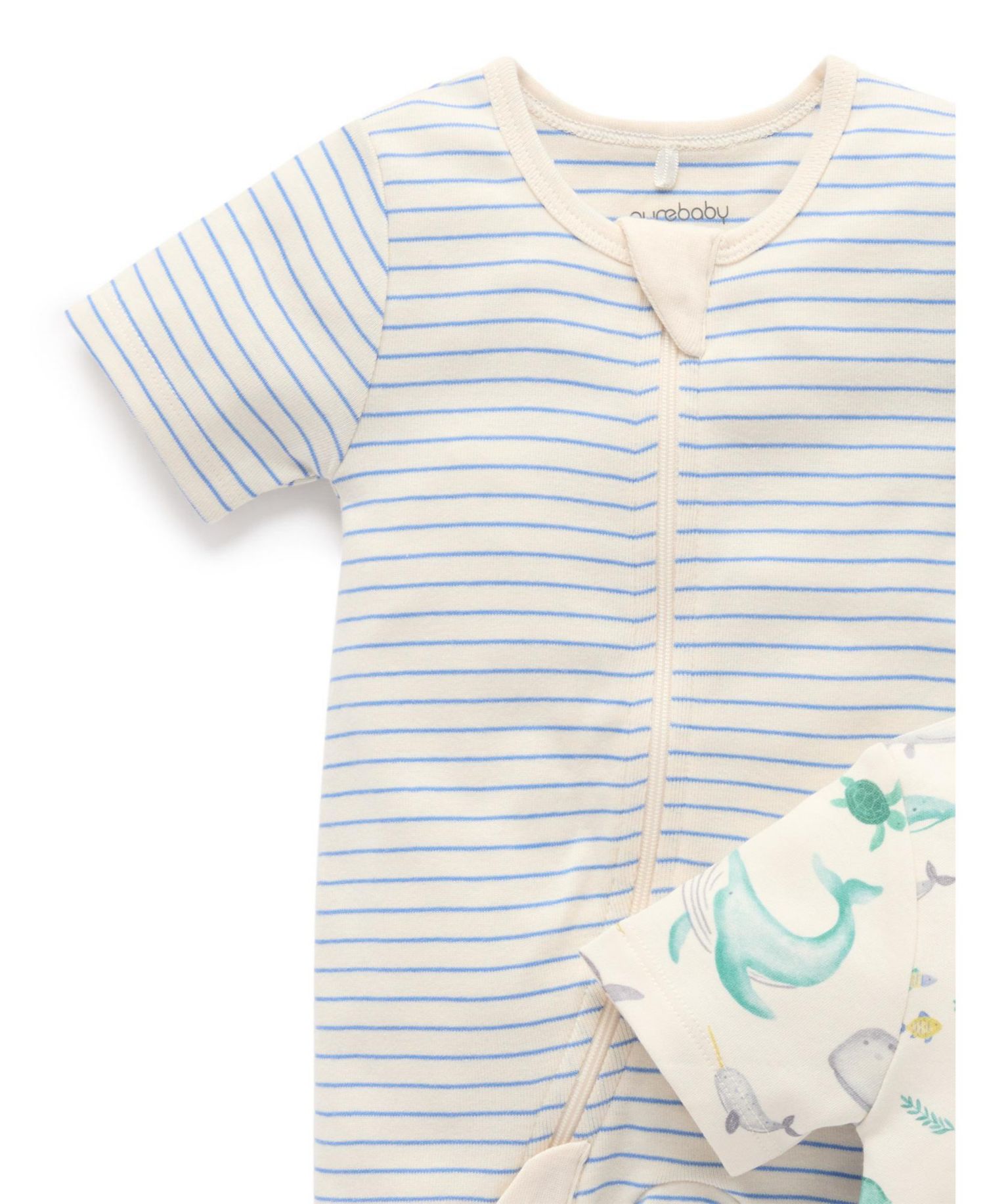 Baby Boys Short Sleeve 2 Pack Zip Coverall